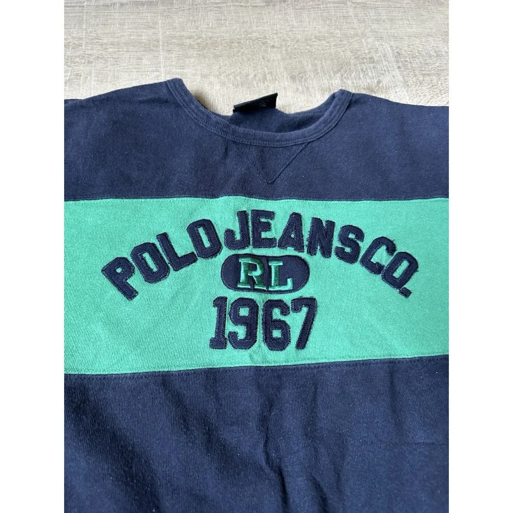 Vintage Polo Jeans Co Ralph Lauren Men's Spell Out T Shirt Multicolor Size L